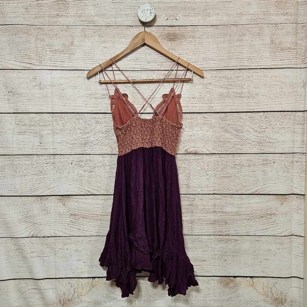 Free People Adella Slip Dress Copper Combo Small - Picture 7 of 10